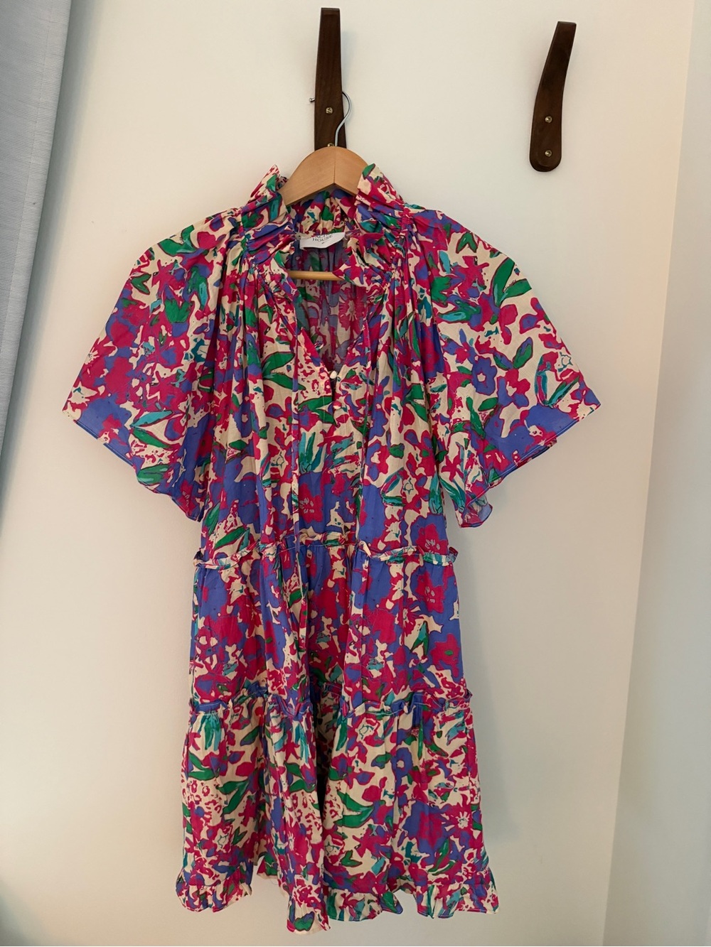Tuckernuck Hyacinth House Floral Tiered Mini Dress Size M